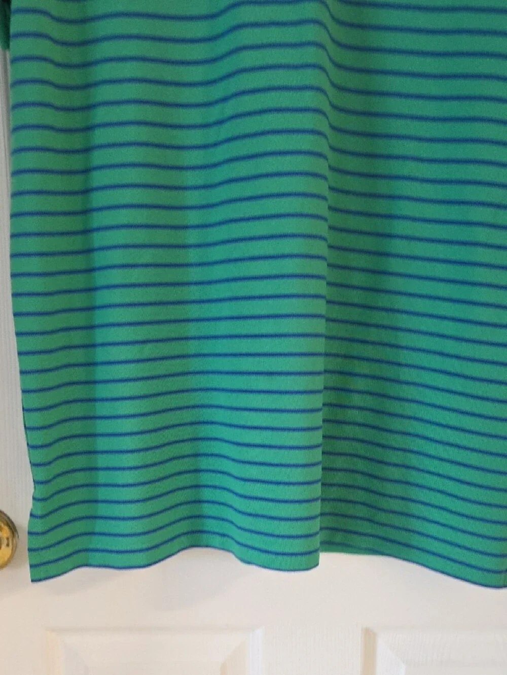 Polo Golf Ralph Lauren Green & Blue Striped Shirt Size XL